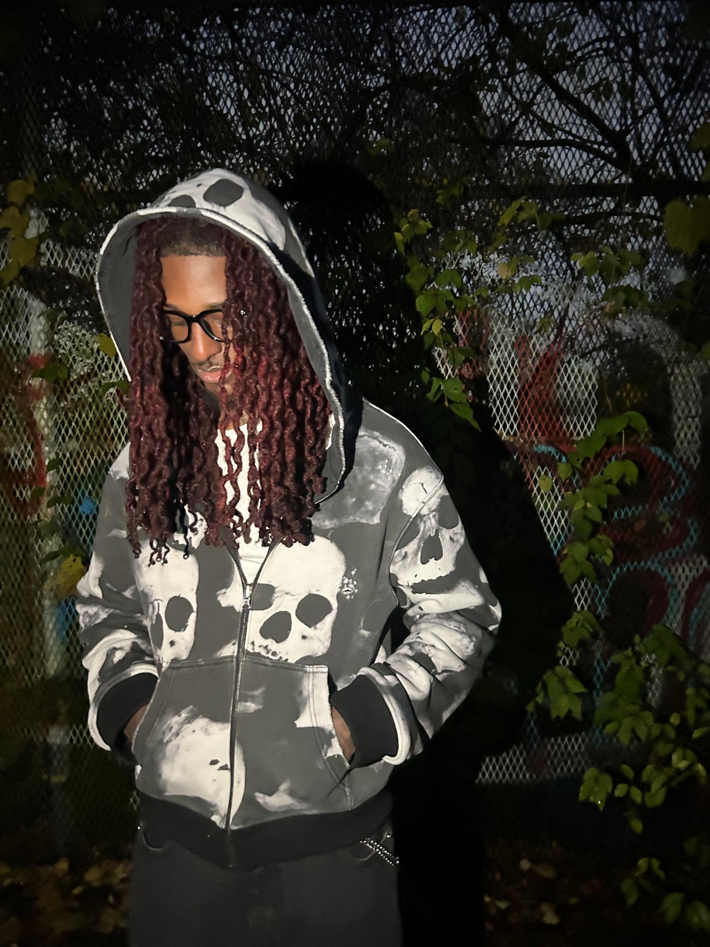 Skull Reversible Zip-Up