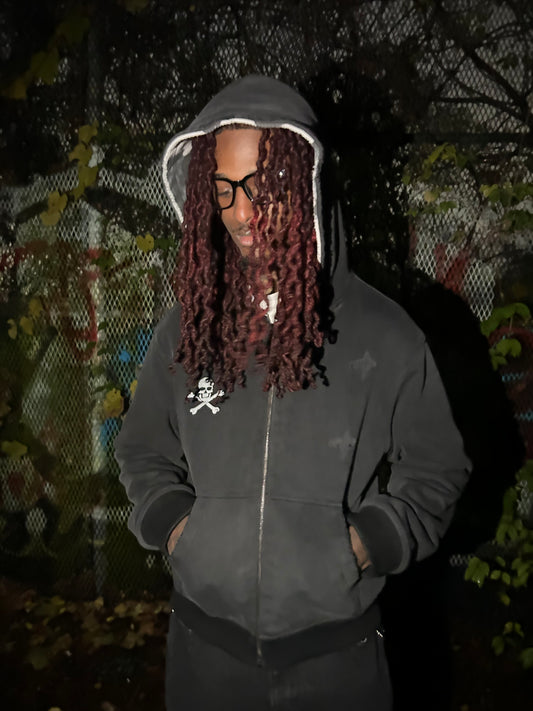 Skull Reversible Zip-Up