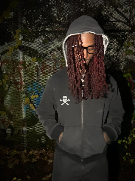 Skull Reversible Zip-Up